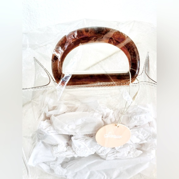 SONIX Transparent Mini Tote w/ Tort Top Handle NWT & NIP - Picture 7 of 10